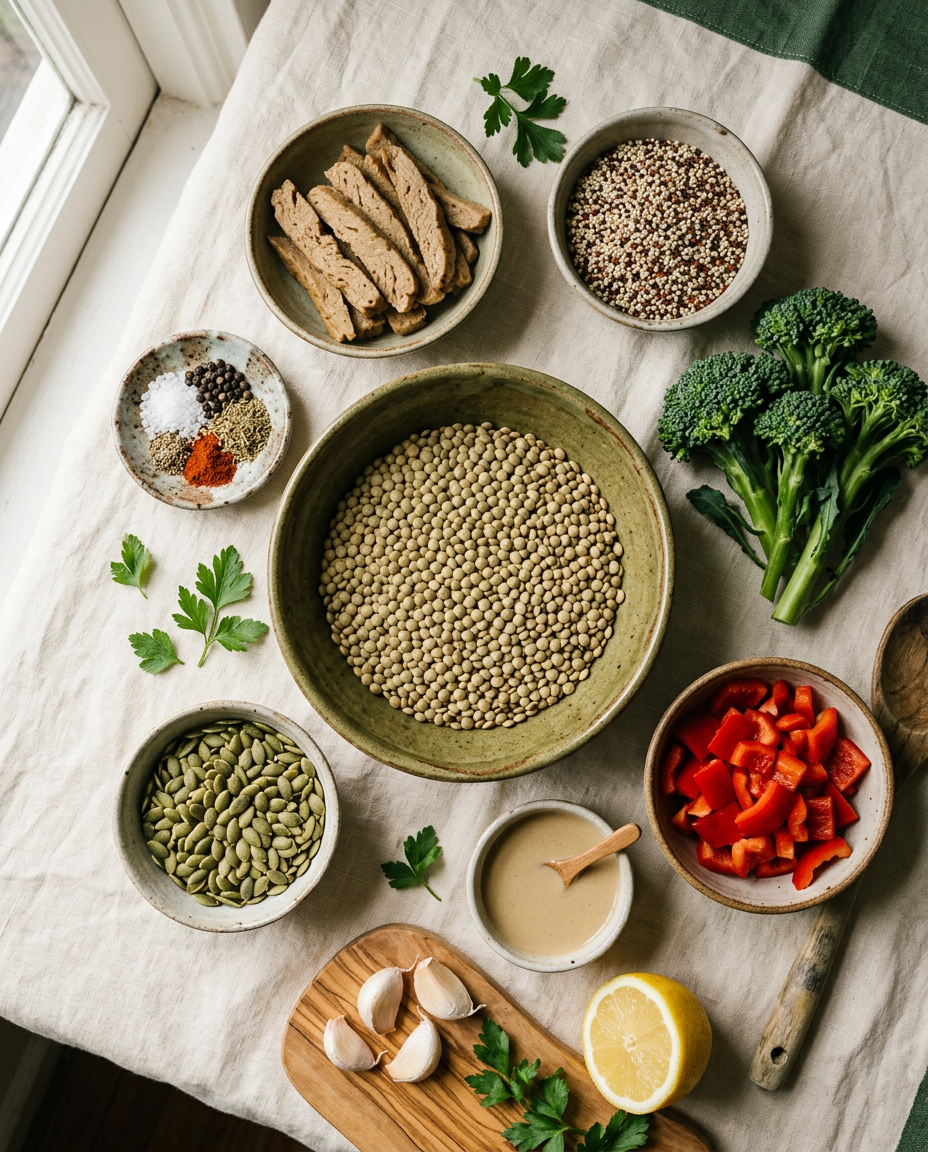 High-protein vegan meal prep for seven easy days